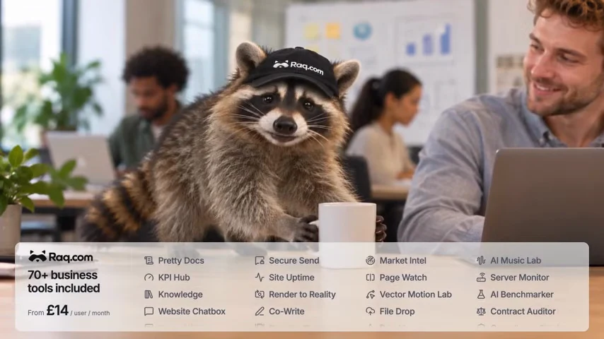 Raqoon introducing the Raq.com workspace