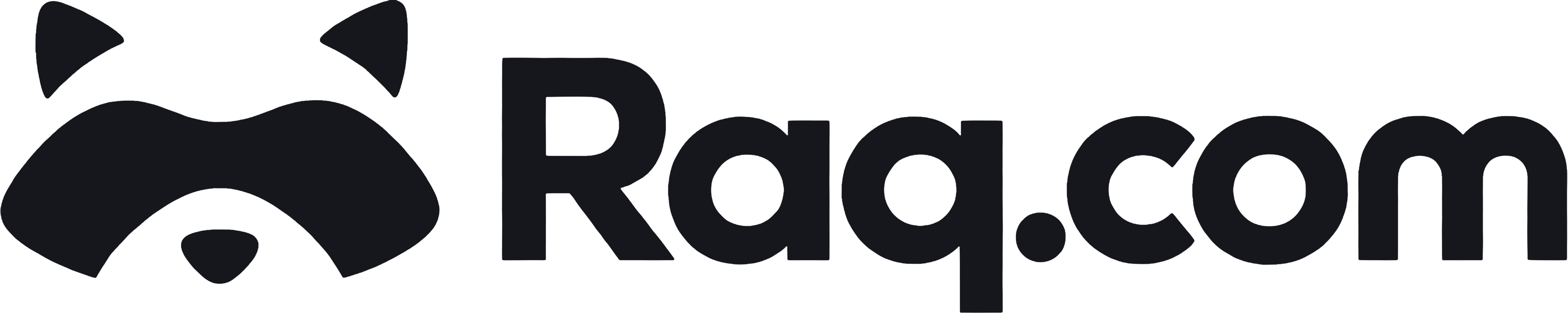 Black Raq.com logo on a light background