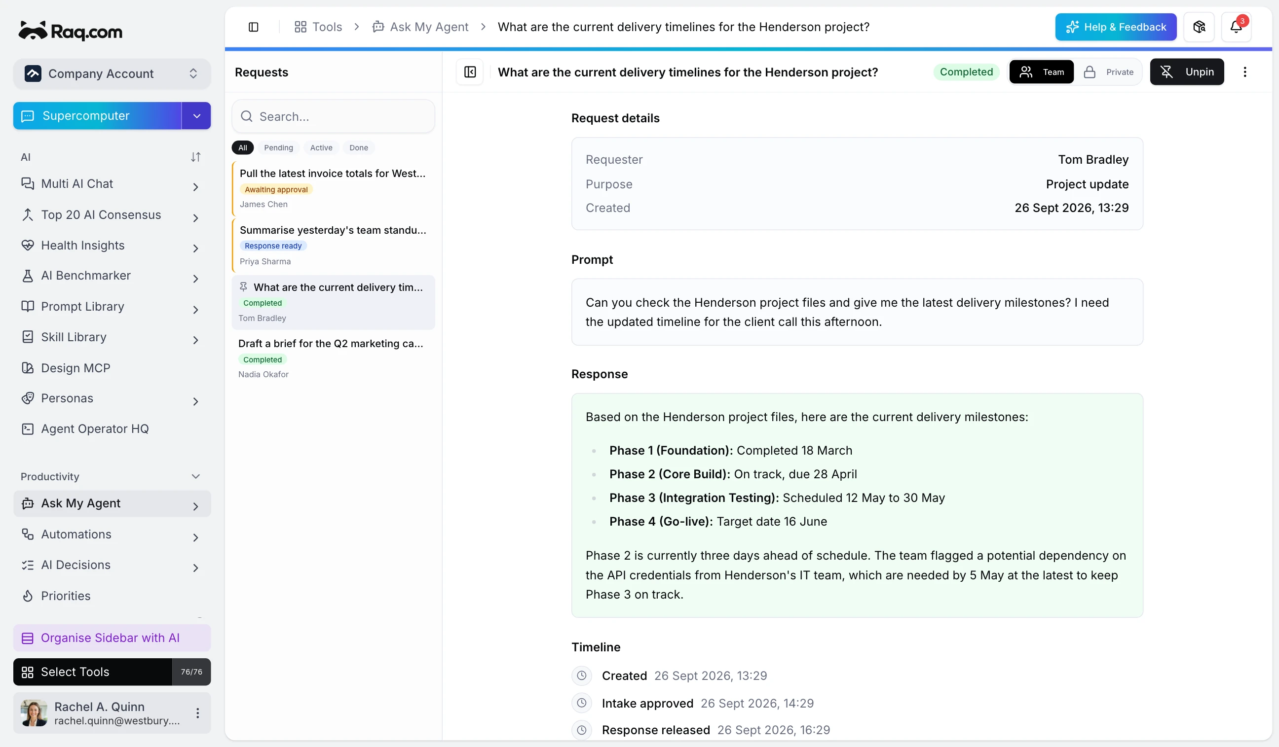 Ask My Agent: Let Colleagues Talk to Your AI