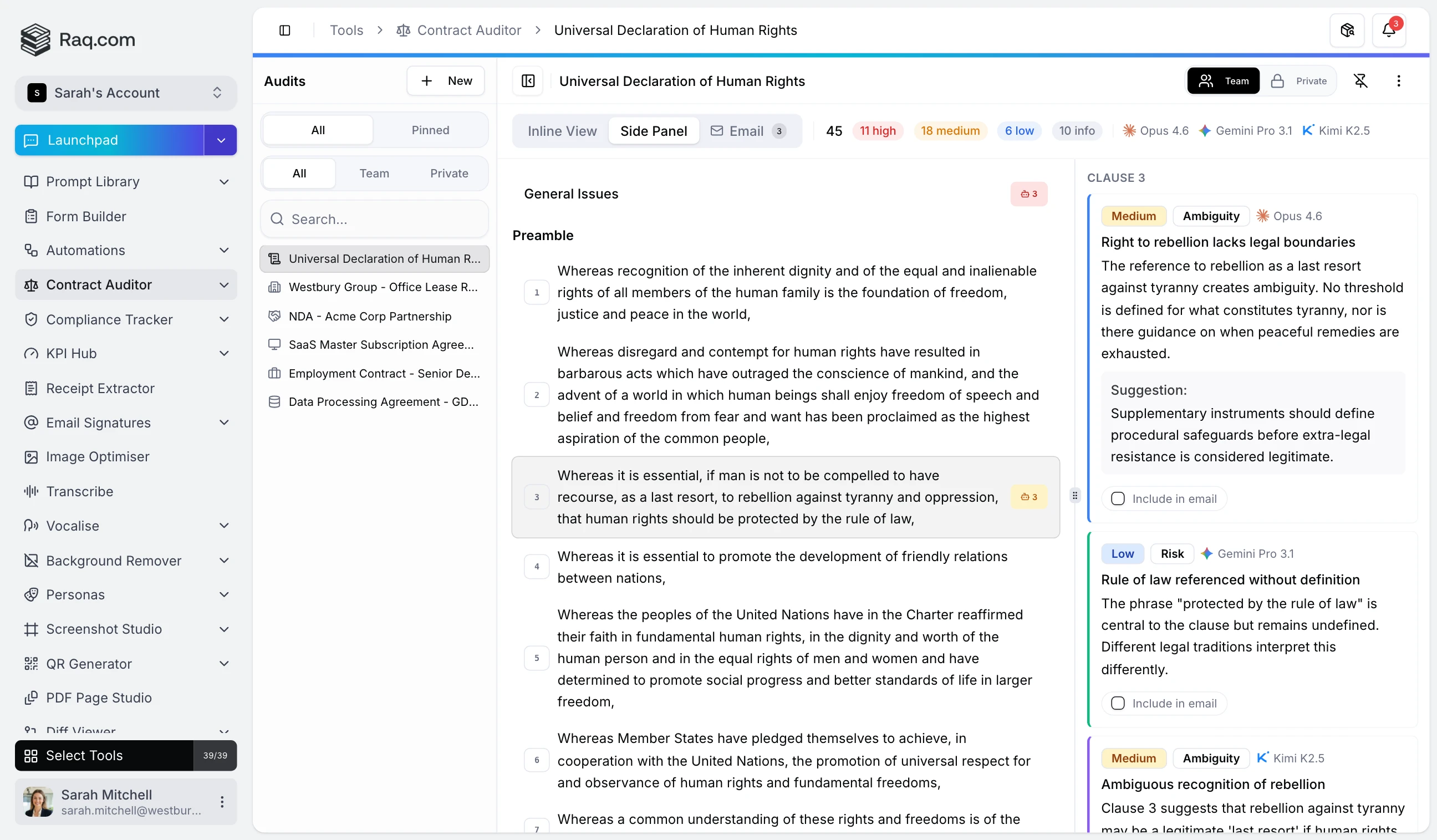 Contract Auditor: Multi-Model AI Review for Every Clause