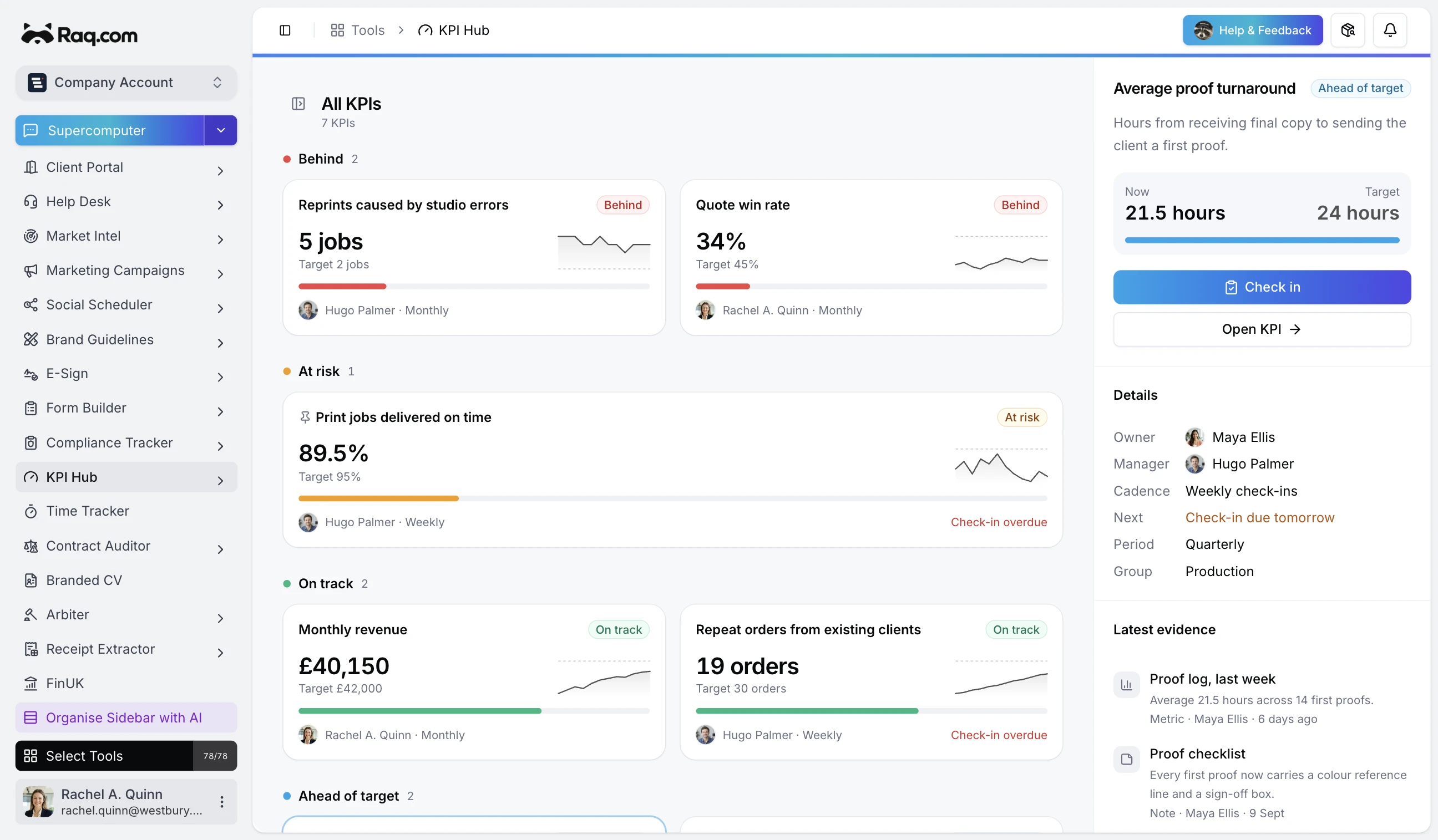 KPI Hub: Track Goals, Log Progress, Prepare for Reviews