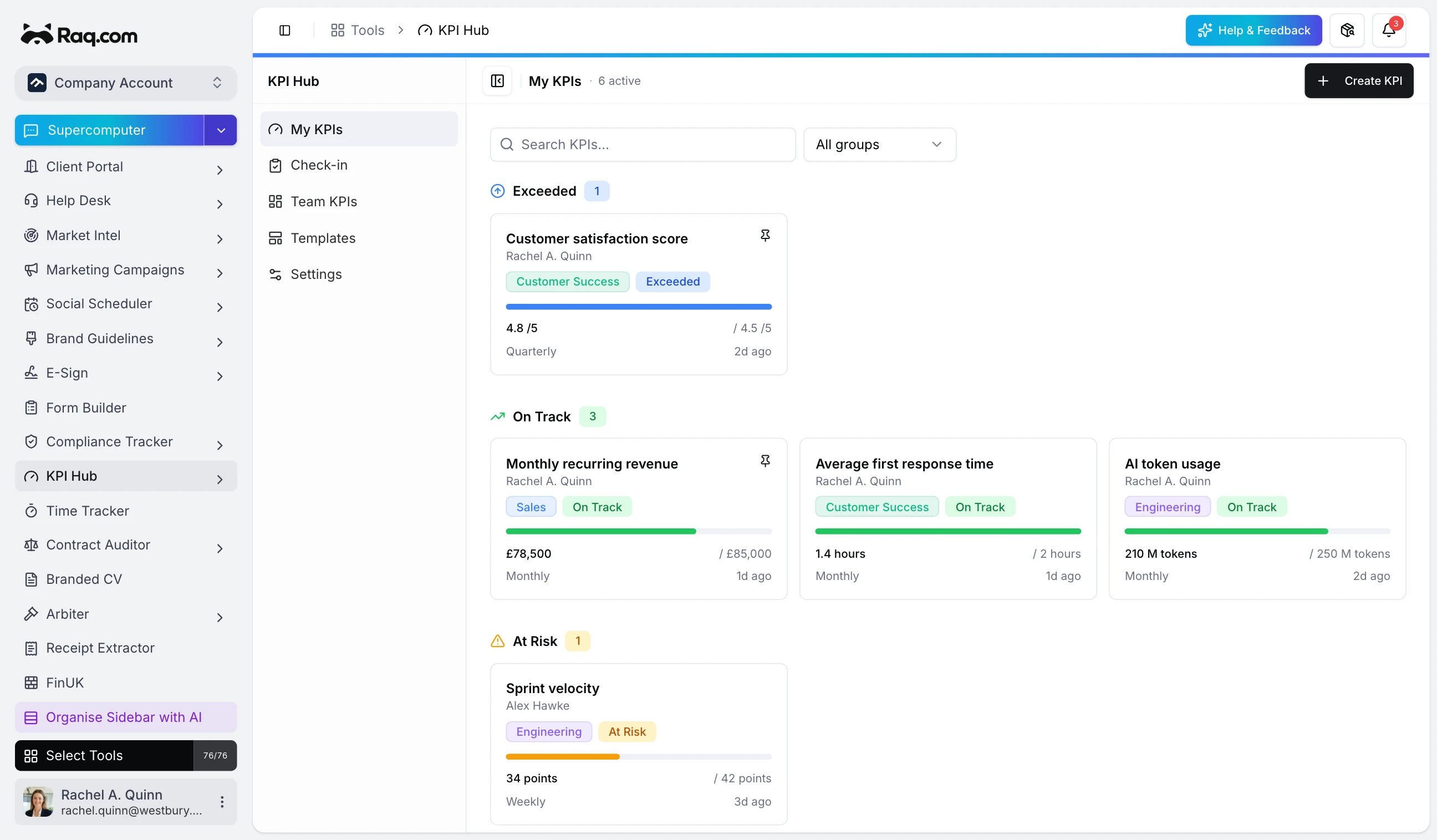 KPI Hub: Track Goals, Log Progress, Prepare for Reviews
