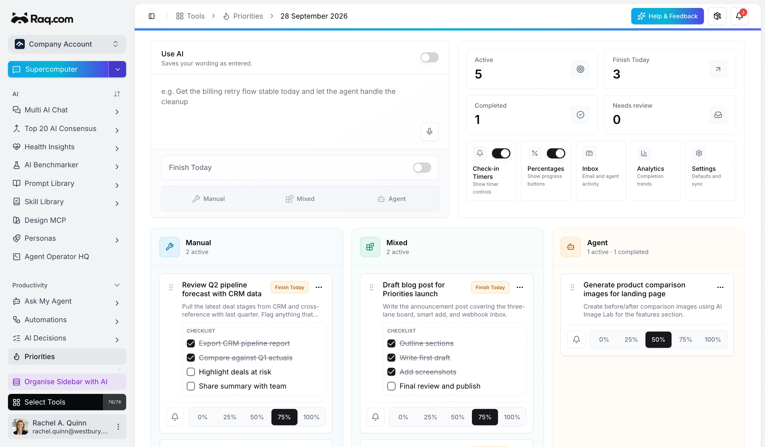 Priorities: A Daily Focus Board for Manual and AI Work