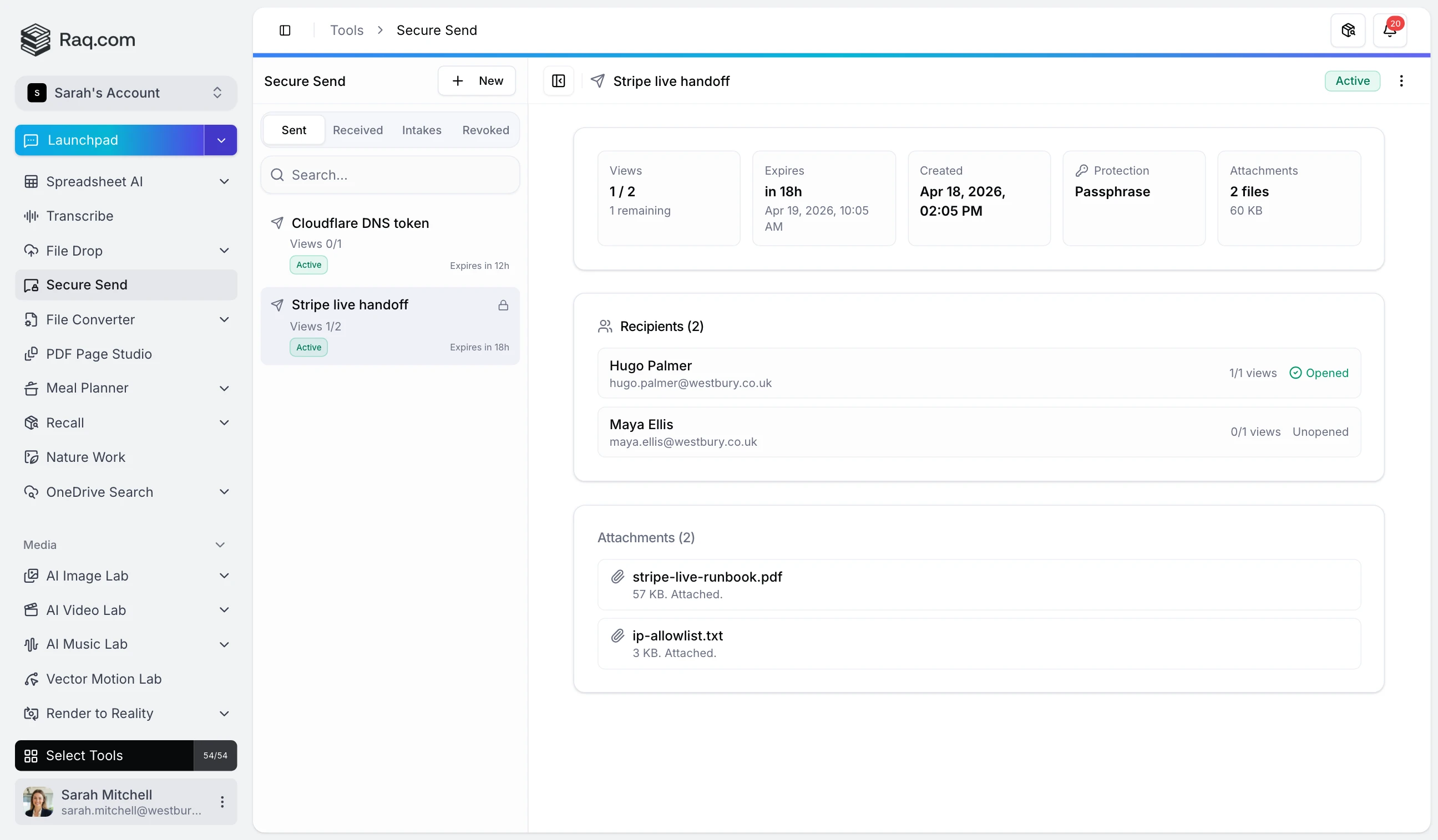Secure Send: One-Time Secret Links and Safer Intake Requests