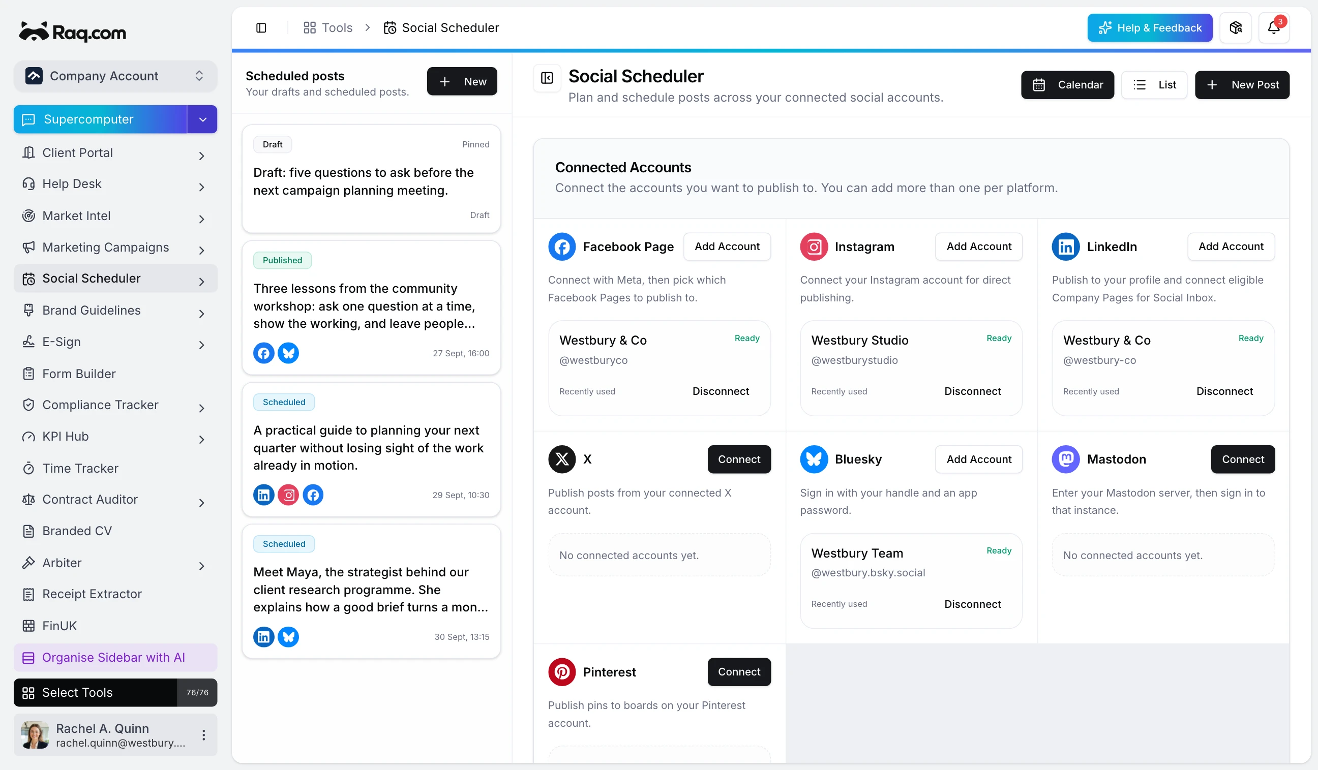 Introducing Social Scheduler in Raq.com