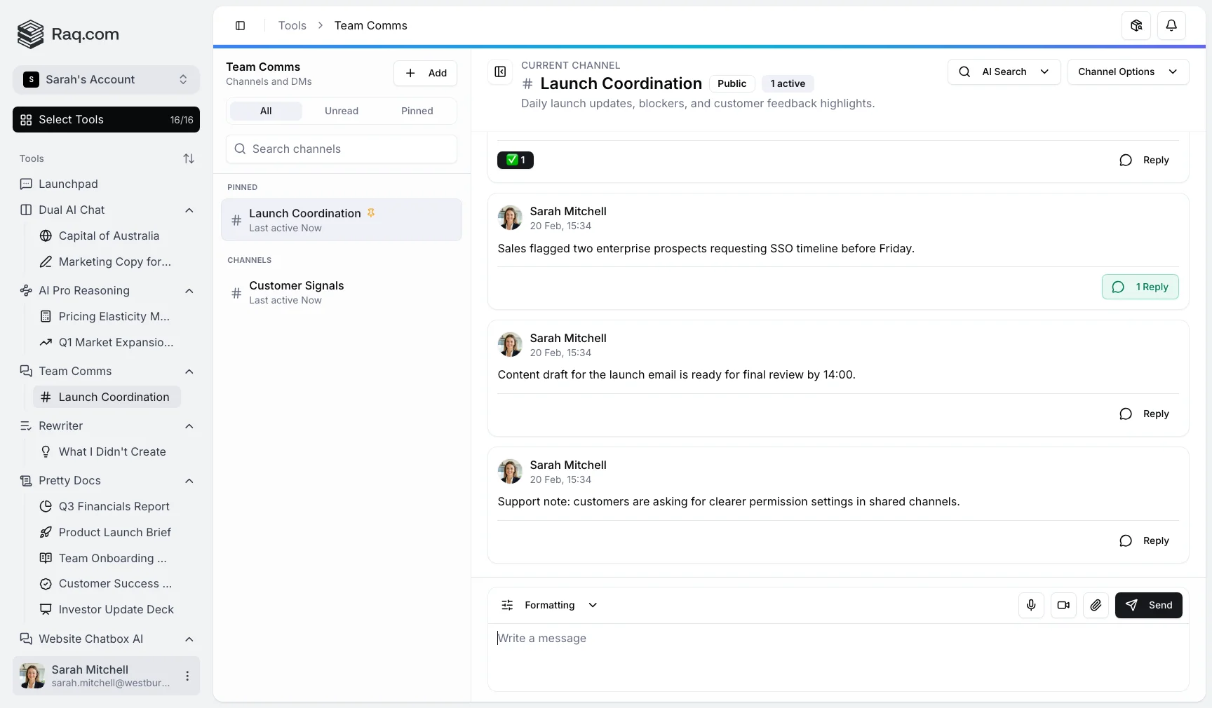 Team Comms: Messaging Built for Teams and Agents