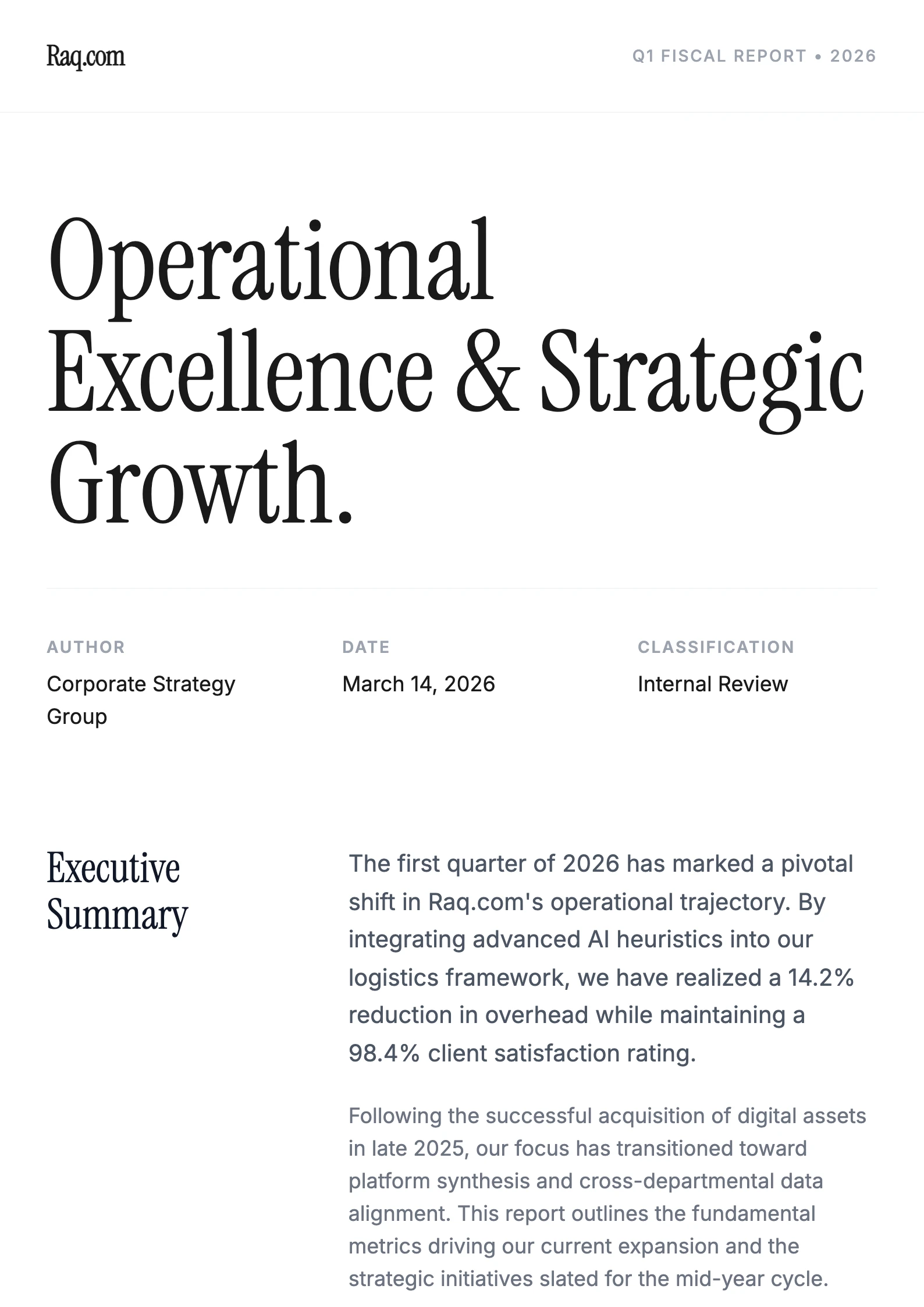 Modern Executive Serif