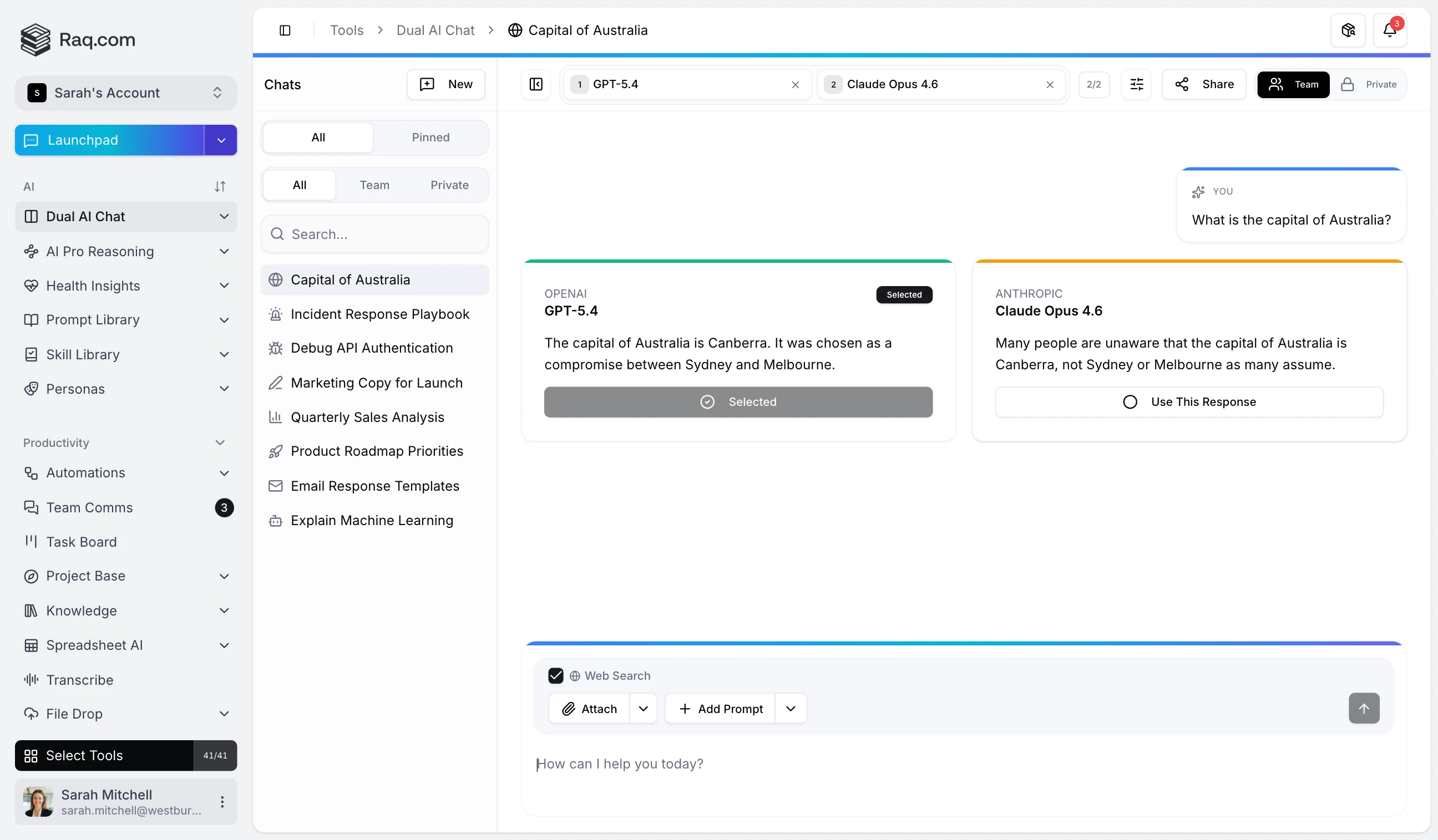 Raq.com AI Chat - your AI assistant