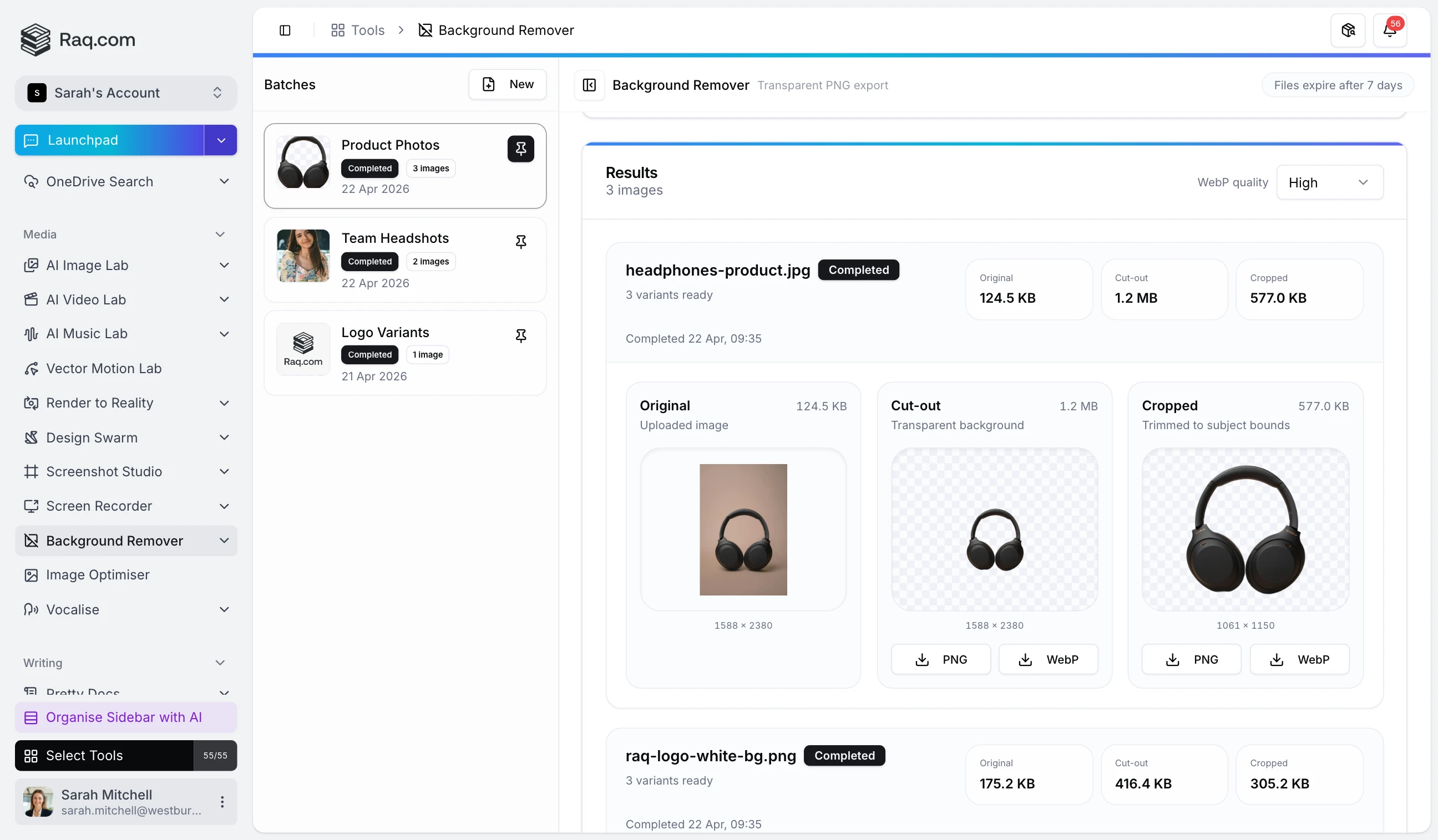 Background Remover interface