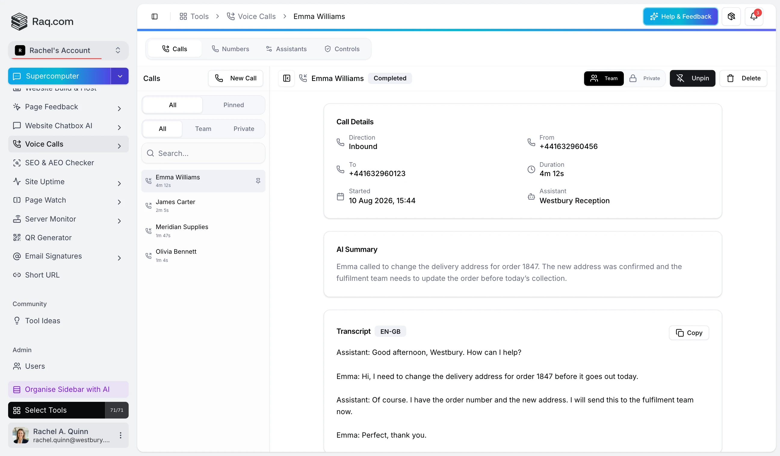 Introducing Voice Calls in Raq.com