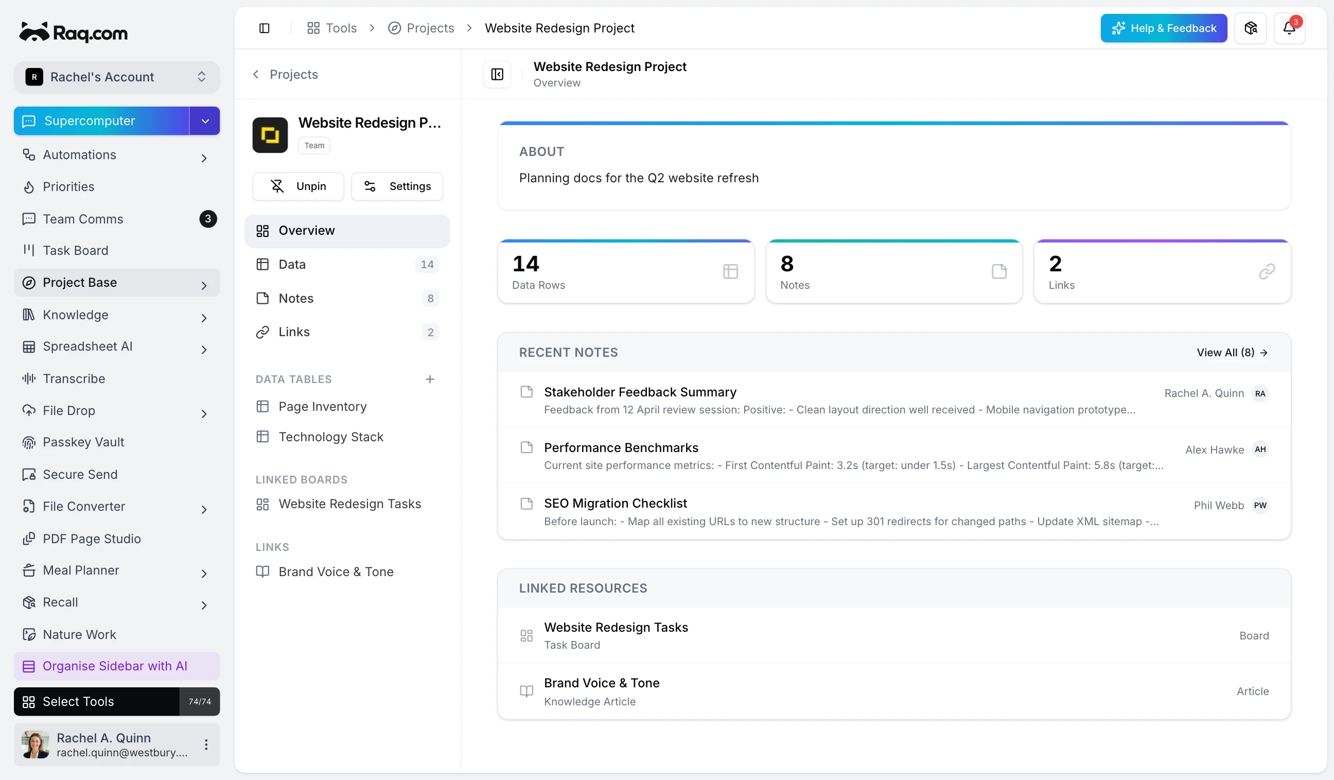 Project Base interface