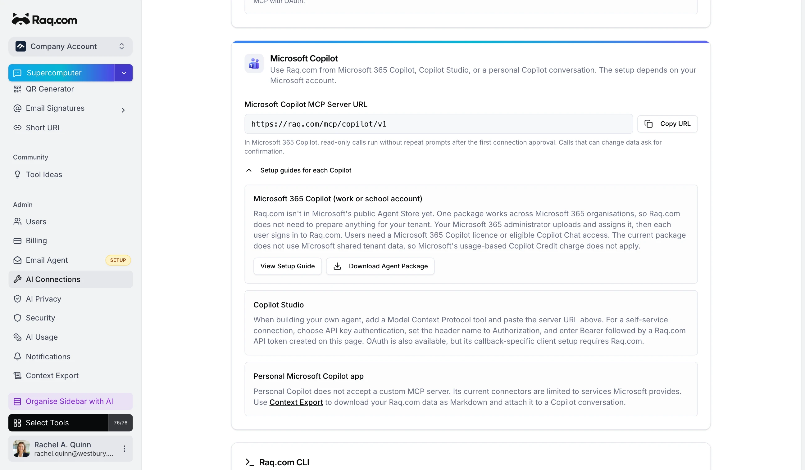 Use Raq.com From Microsoft 365 Copilot