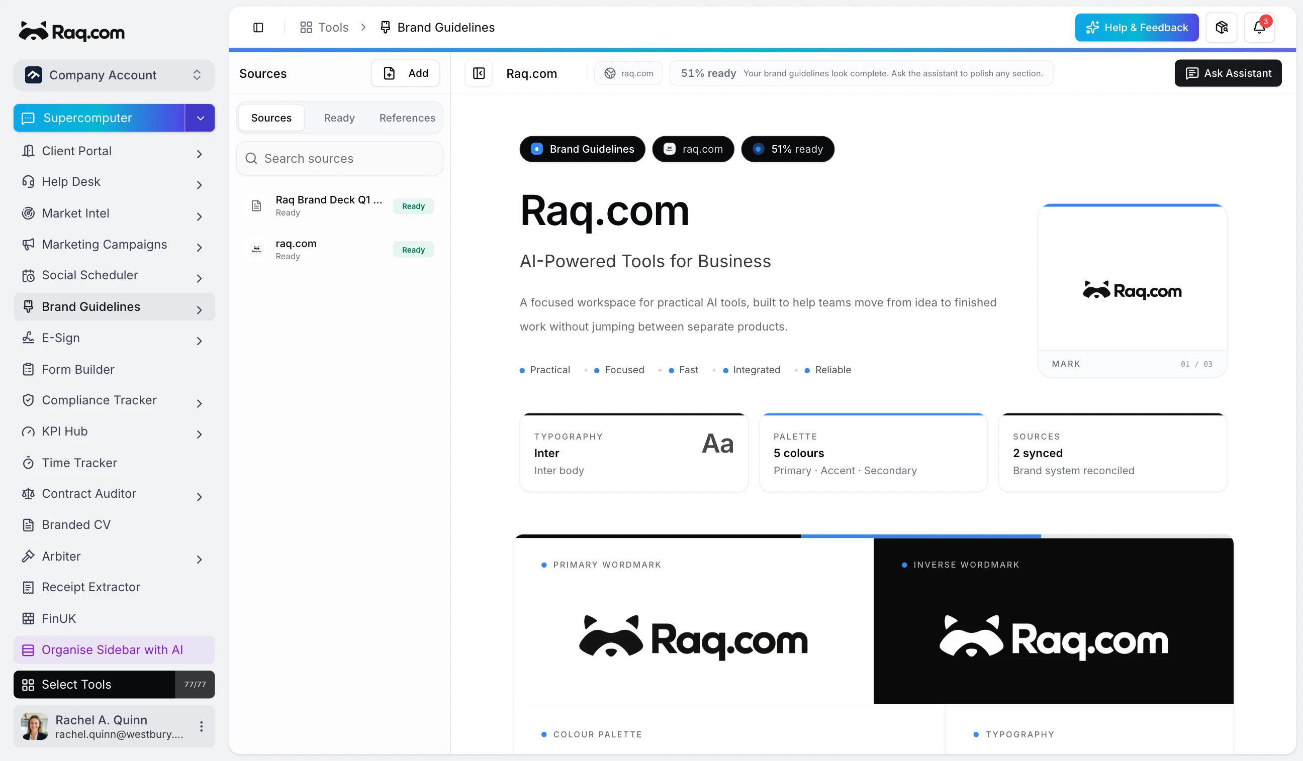 Brand Guidelines interface