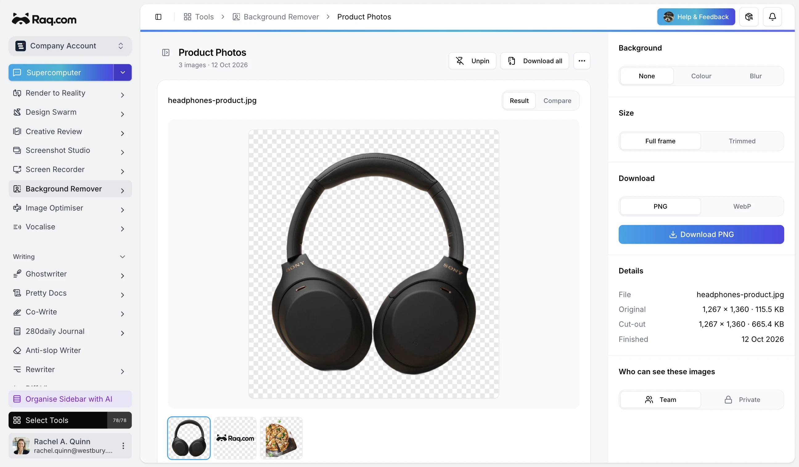 Background Remover interface