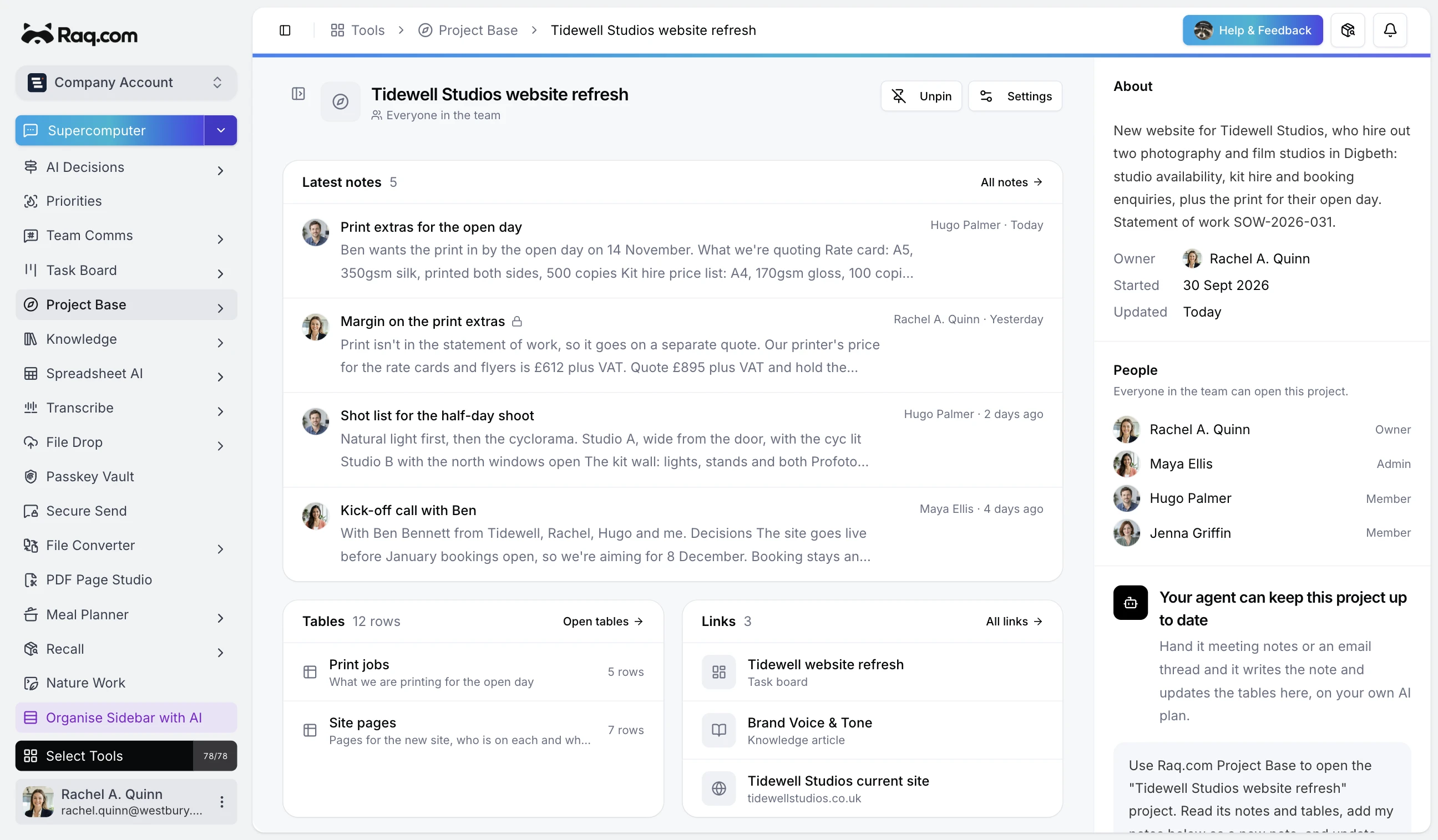 Project Base interface