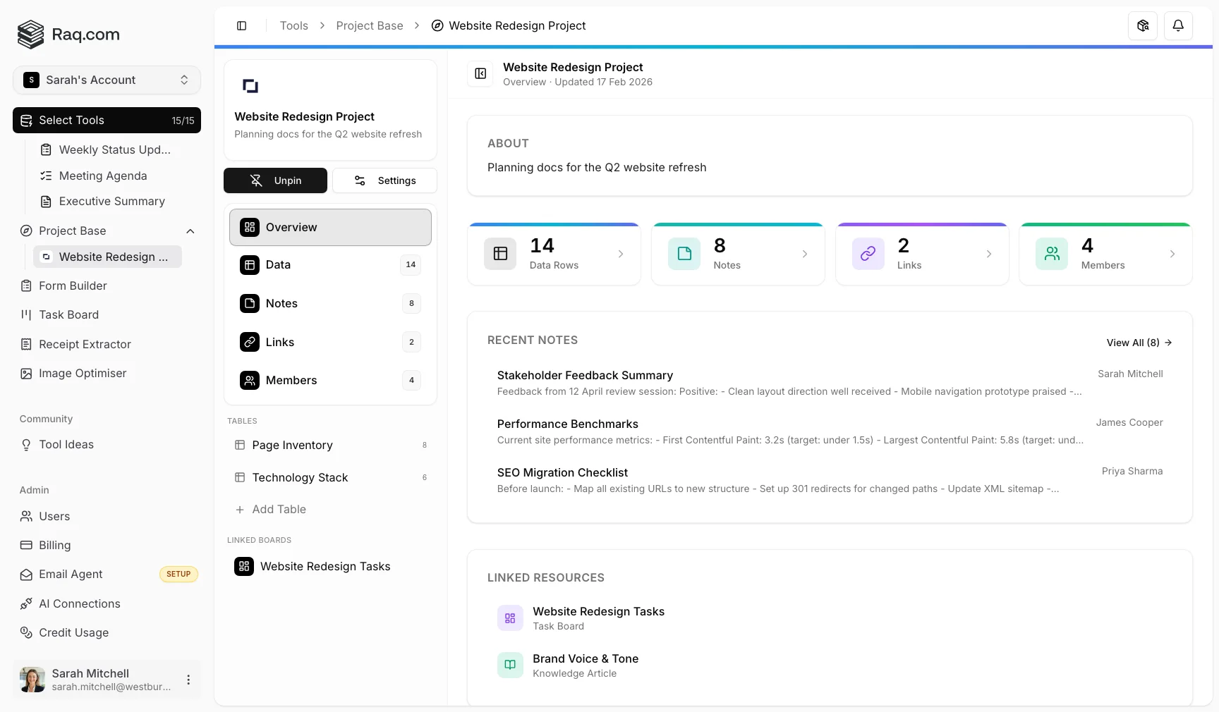Project Base interface