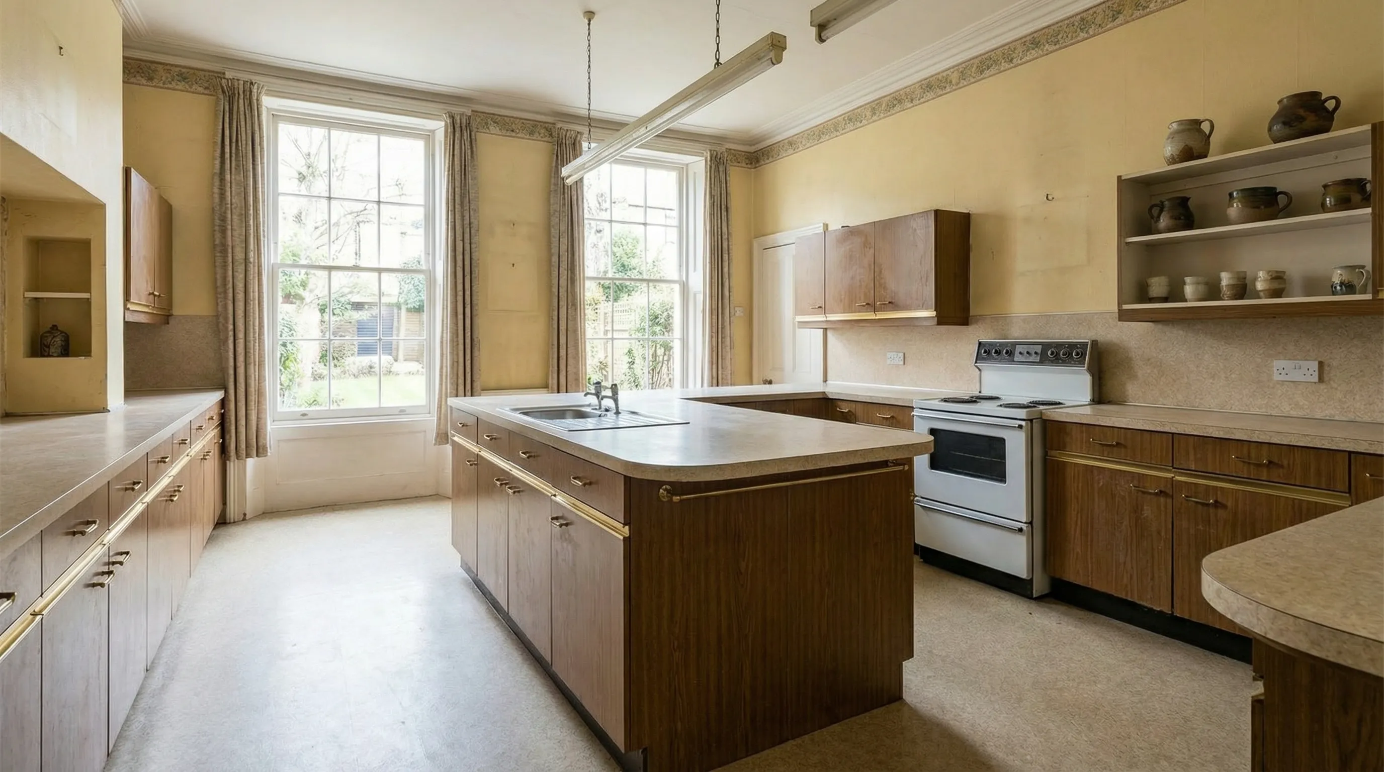 Original photograph of a kitchen before renovation